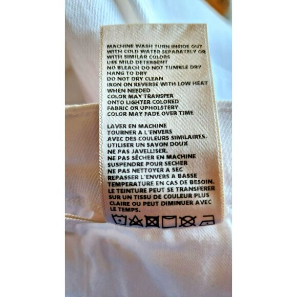 L’AGENCE Sada Jeans 23 | Cotton-Stretch | White | Mid-Rise Cropped Slim, Raw He - Picture 4 of 6